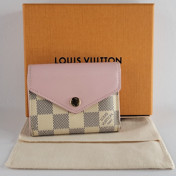 LOUIS VUITTON Damier Azur Zoe Mini Trifold Wallet - Picture 1 of 10